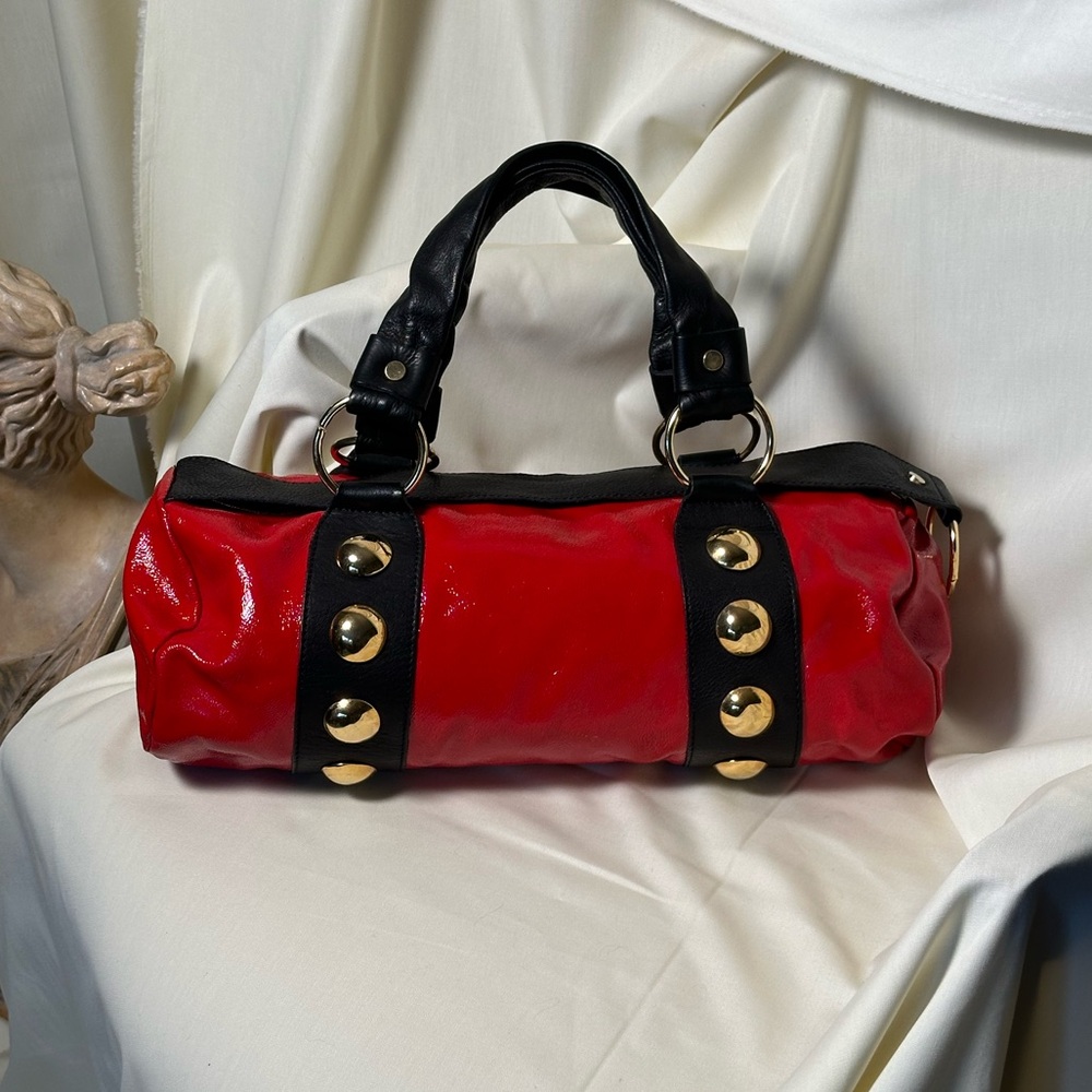 REGINA 90s Style Patent Leather Shoulder Bag